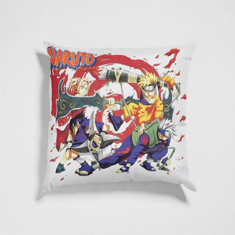 Team Seven Original Look Naruto Throw Pillow-Naruto-Home Decor,Naruto,Naruto Shippuden,Pillowcase,Sakura Haruno,Sasuke Uchiha,Throw Pillow