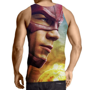 The Flash Red Orange Stylish 3D Printed The Flash Tank Top - Anime Wise
