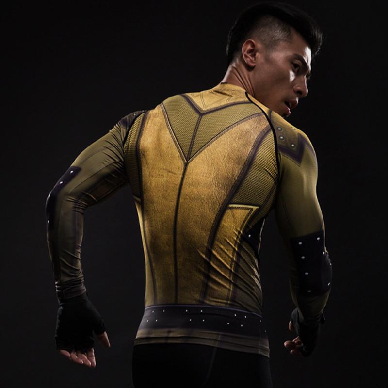 Yellow 3D Printed The Flash Long Sleeve Shirt