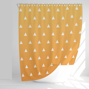 Zenitsu Agatsuma Classic Thunder Breath Pattern Demon Slayer Shower Curtains