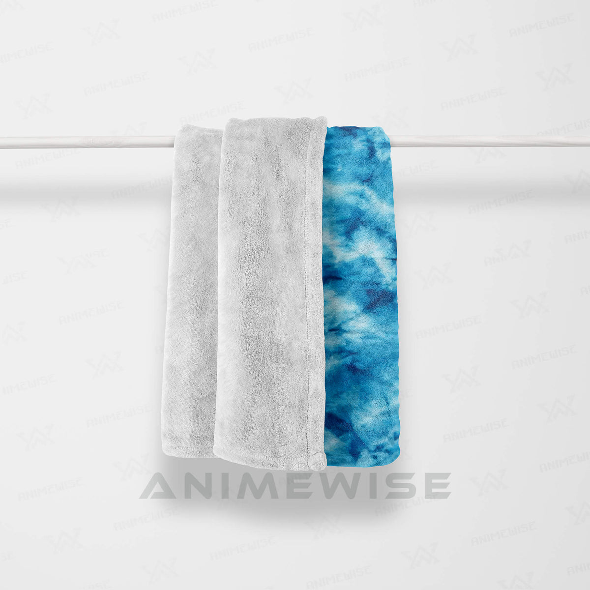 Tie Dye Blues Abstract Art Blanket