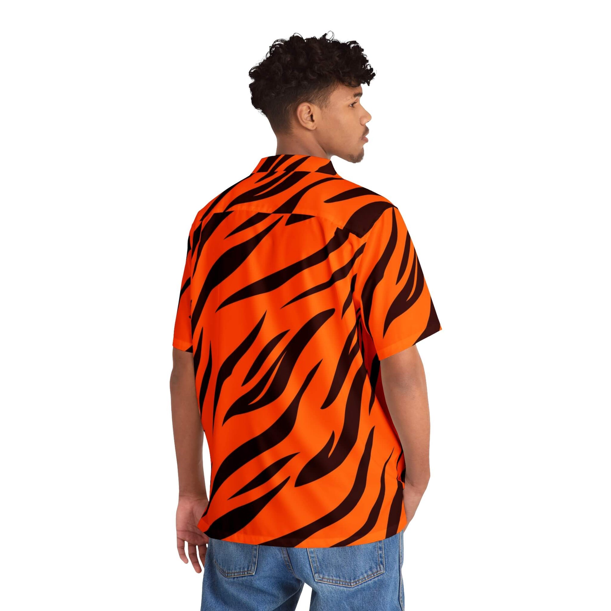 Tiger Skin Pattern Hawaiian Shirt