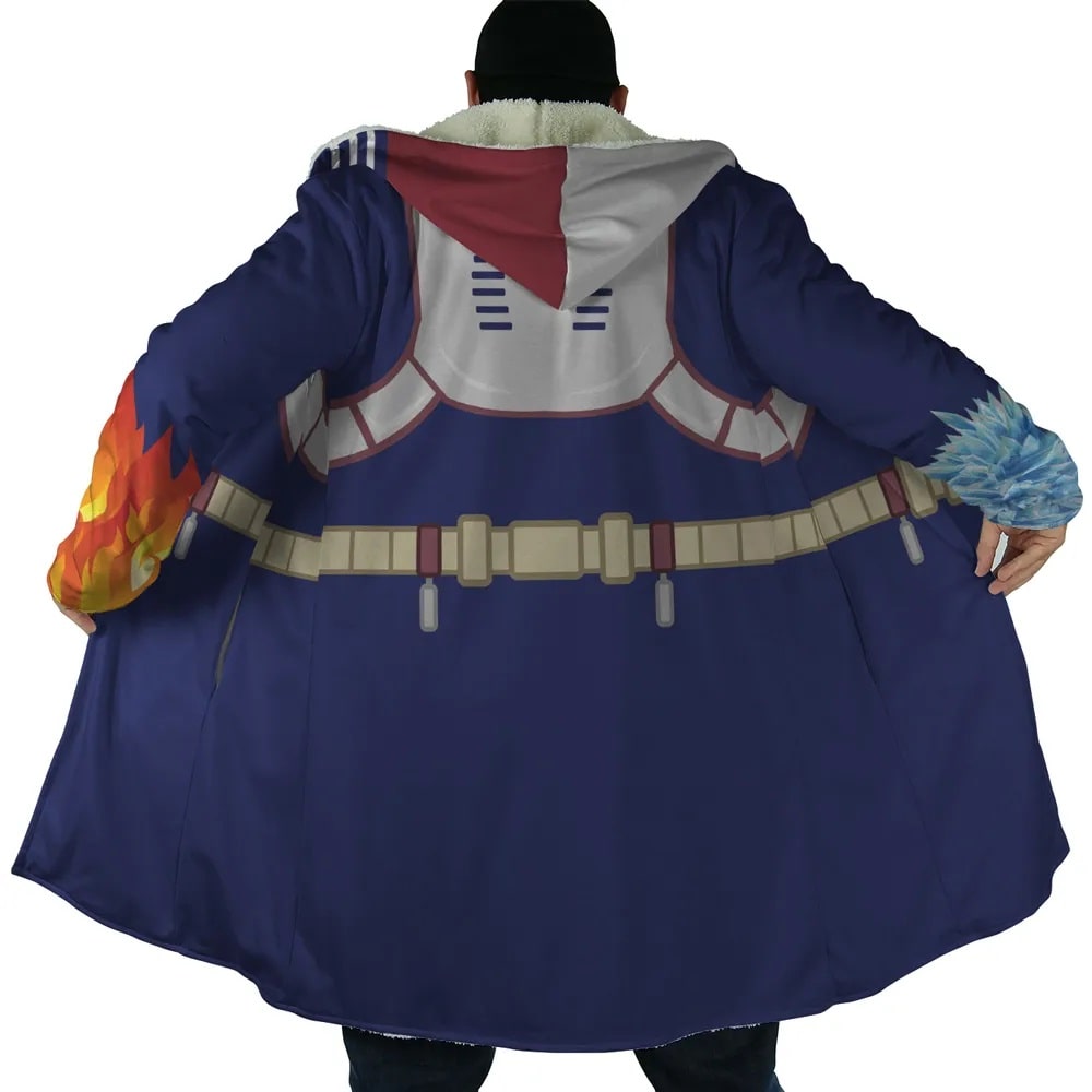 My Hero academia Todoroki Shouto Cosplay Hooded Cloak Coat