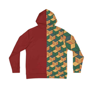 Tomioka Giyu Demon Slayer Color Overlap Pattern Pullover Hoodie