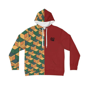 Tomioka Giyu Demon Slayer Color Overlap Pattern Pullover Hoodie