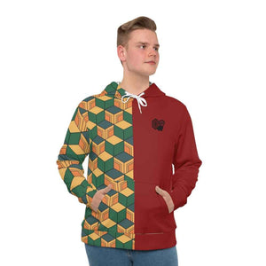 Tomioka Giyu Demon Slayer Color Overlap Pattern Pullover Hoodie