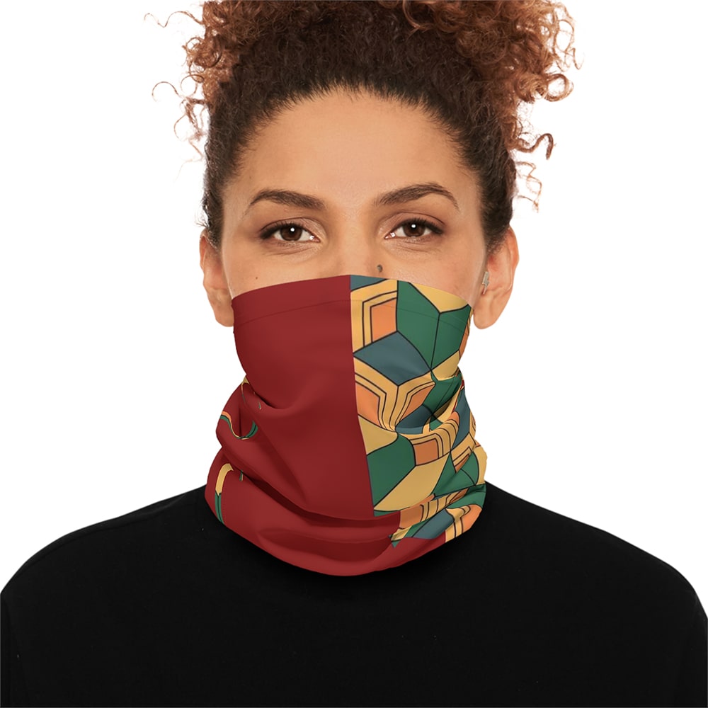Tomioka Giyuu Classic Color Overlap Pattern Demon Slayer Neck Gaiter Bandana Scarf