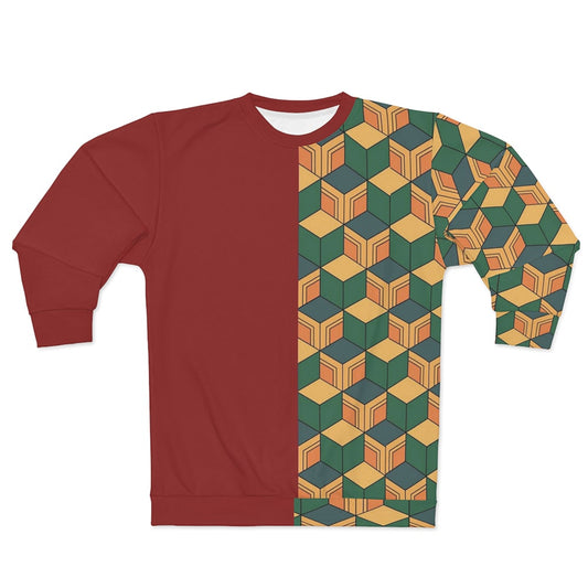 Tomioka Giyu Water Pillar Color Overlap Pattern Demon Slayer Sweatshirt