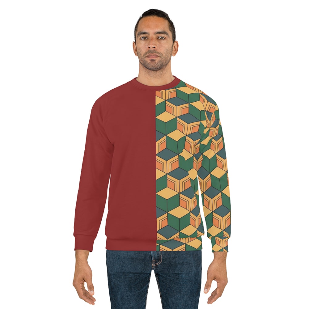 Tomioka Giyu Water Pillar Color Overlap Pattern Demon Slayer Sweatshirt