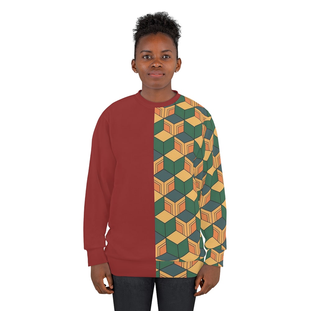 Tomioka Giyu Water Pillar Color Overlap Pattern Demon Slayer Sweatshirt