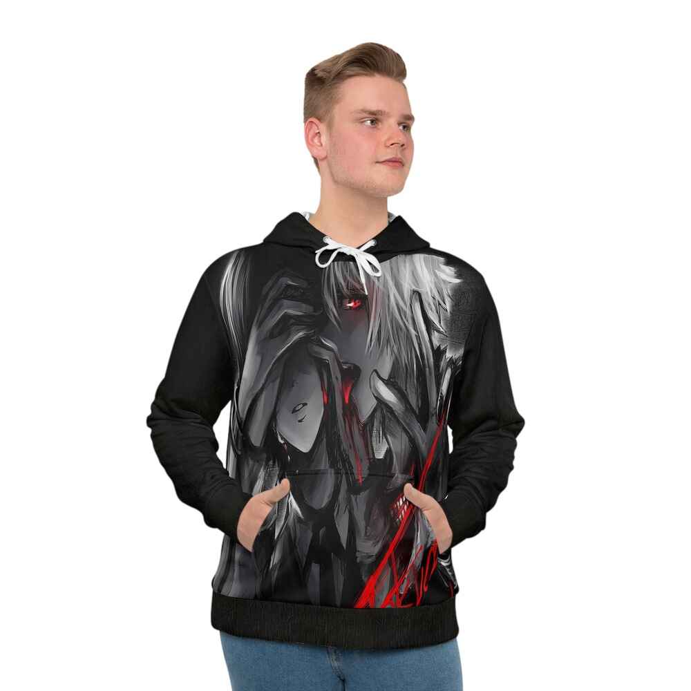 Tokyo Ghoul Ken Kaneki Touka Blood Lust Goth Look Pullover Hoodie