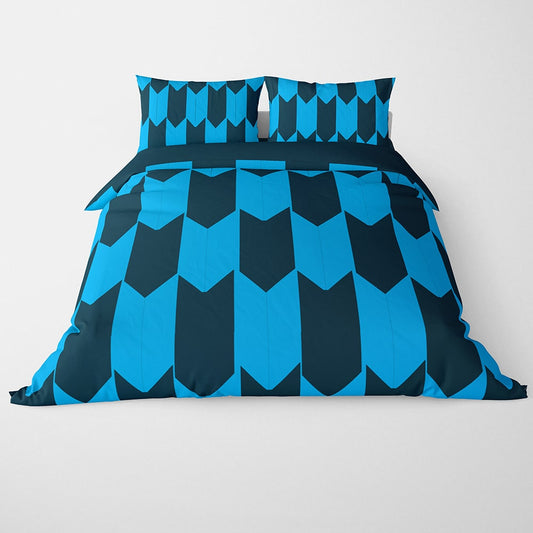 Trapezoid Tessellation Pattern Duvet Cover Set Bedding