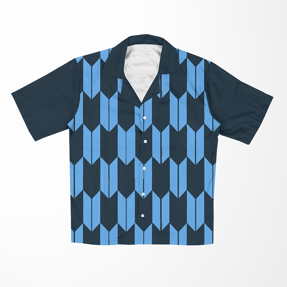 Trapezoid Minimalist Design Pattern Hawaiian Shirt