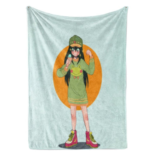 My Hero Academia Tsuyu Asui Froppy Kawaii Blend Blanket-My Hero Academia-Blanket,My Hero Academia,My Hero Academia Blanket