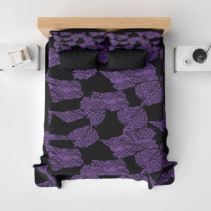 Kokushibo Demon Slayer Pattern Bedspread Quilt Set