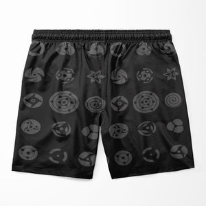 Uchiha Eyes Embossed Swim Trunk - Naruto Shorts-Board Shorts-Akatsuki,Board Shorts,Itachi Uchiha,Madara Uchiha,meta-size-chart-swim-trunks-size-chart,Naruto,Naruto Shippuden,Obito Uchiha,Sasuke Uchiha,Shorts