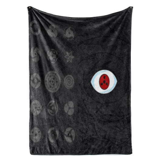 Uchiha Eyes Sharingan Patterns Naruto Throw Blanket-Blanket-Blanket,Itachi Uchiha,Madara Uchiha,Naruto,Naruto Blanket,Naruto Shippuden,Obito Uchiha
