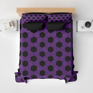 Demon Slayer Kokushibo Pattern Bedspread Quilt Set