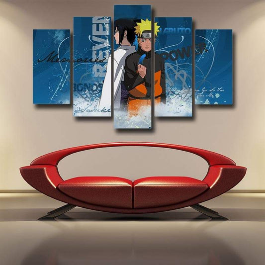 Uzumaki Naruto and Sasuke Uchiha 3D Printed Naruto Canvas-Naruto-Blue,Canvas,Naruto,Naruto and Sasuke