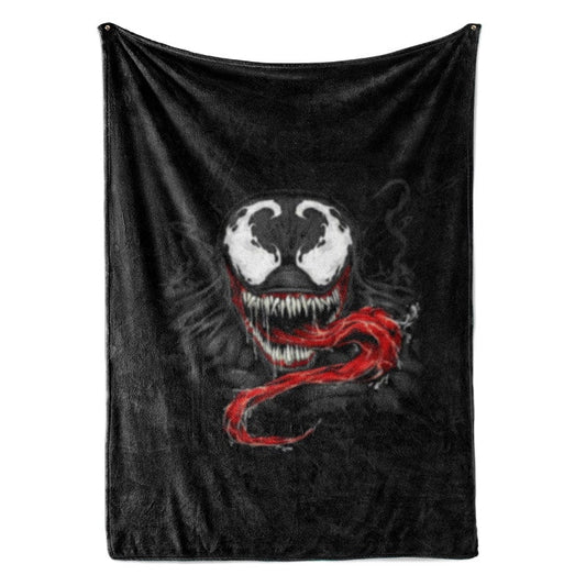 Venom Dark Brushed Scary Look Comic Blanket