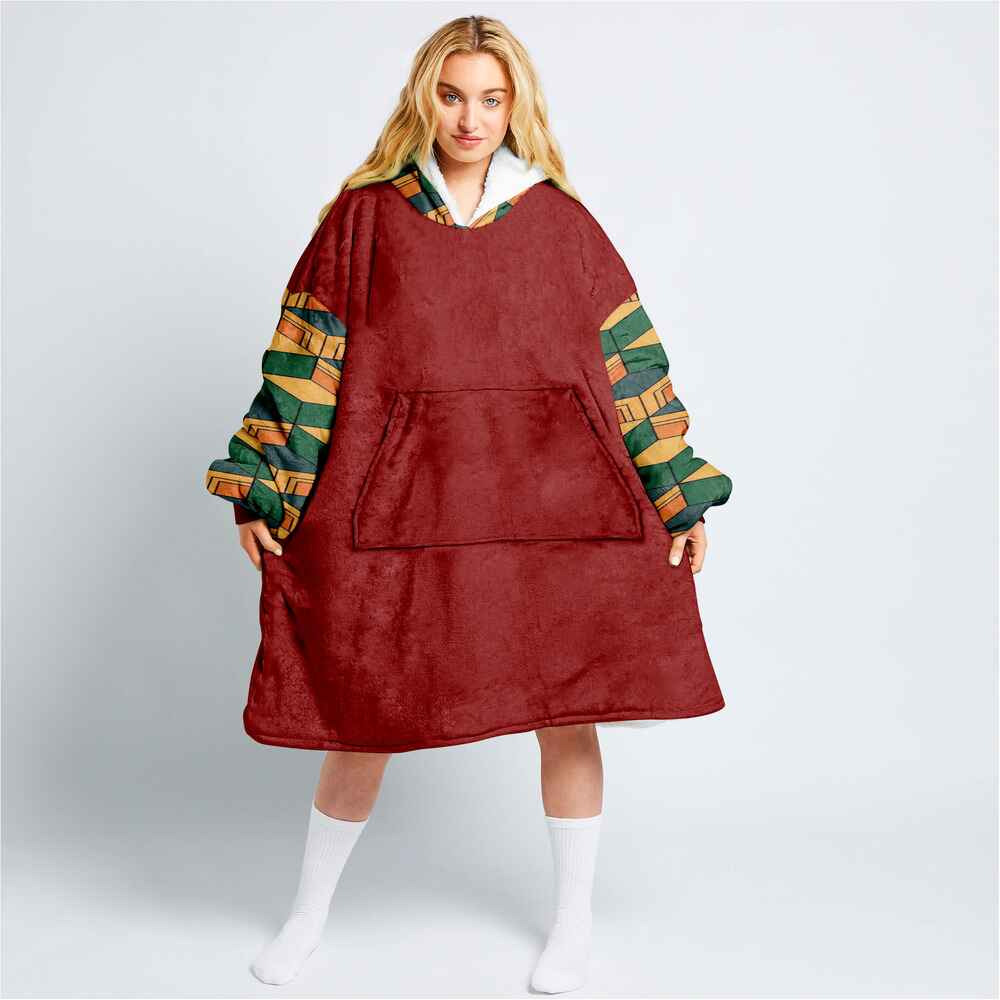 Tomioka Giyu Demon Slayer Oversized Fleece Oodie Blanket Hoodie