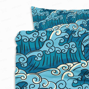 Waves of Kagawa Comforter Set Bedding