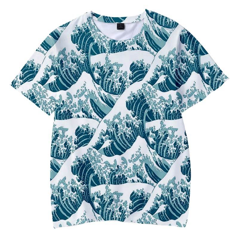 Waves of Kangava Premium Brushed Pattern T-Shirt