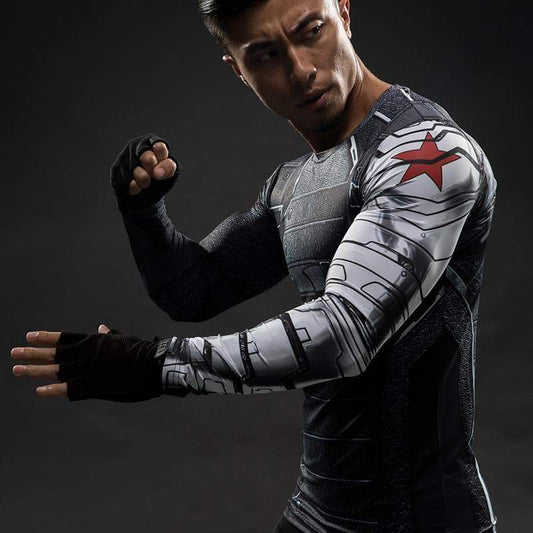 Winter Soldier Bold 3D Printed Long Sleeve Shirt