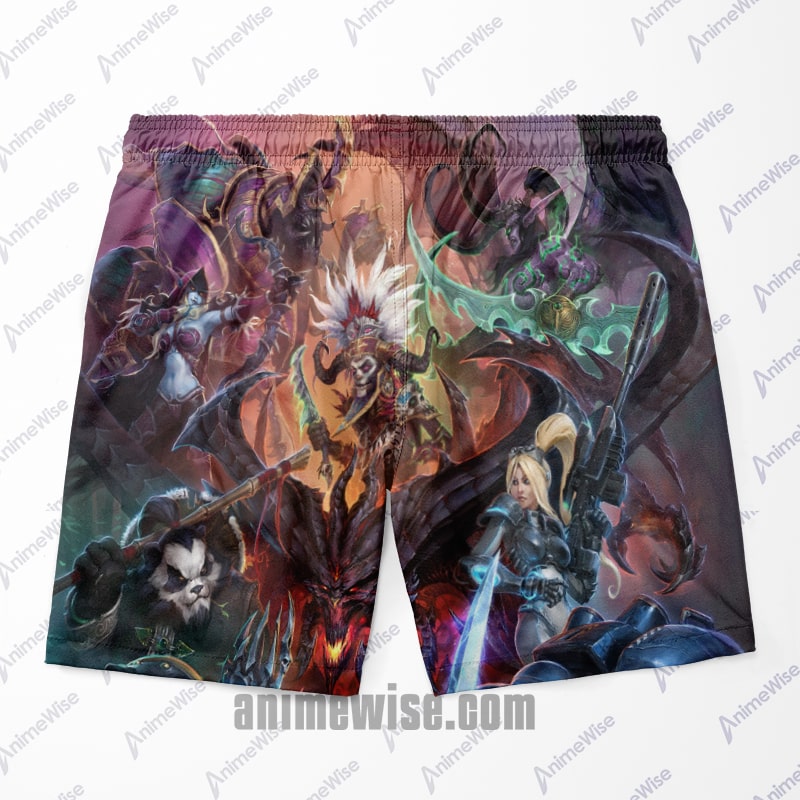 World of Warcraft All Heroes Embossed Warcraft Shorts