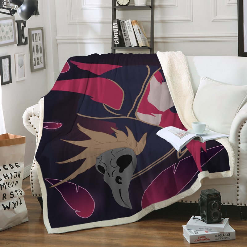 League of Legends Xayah Abstract Brushed Gaming Blanket