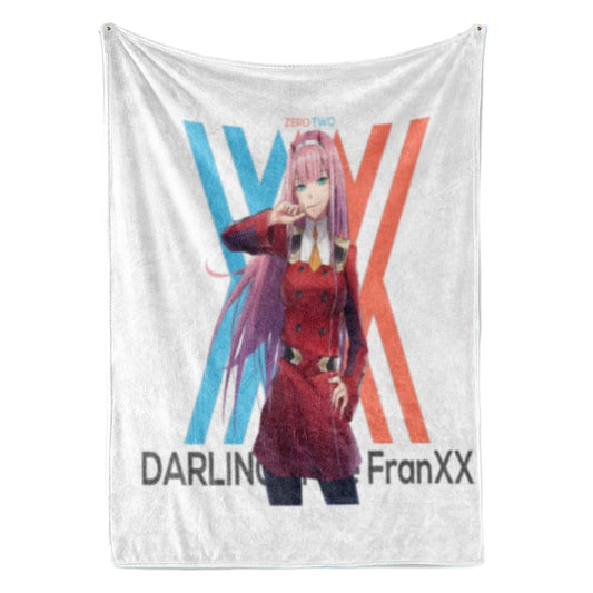 Zero Two Darling in The FranXX Classic Anime Look Blanket