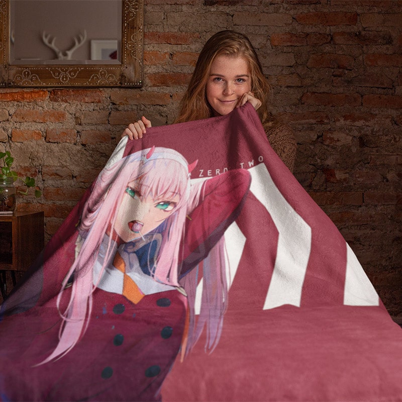 Zero Two Darling in The FranXX Classic Brushed Blanket