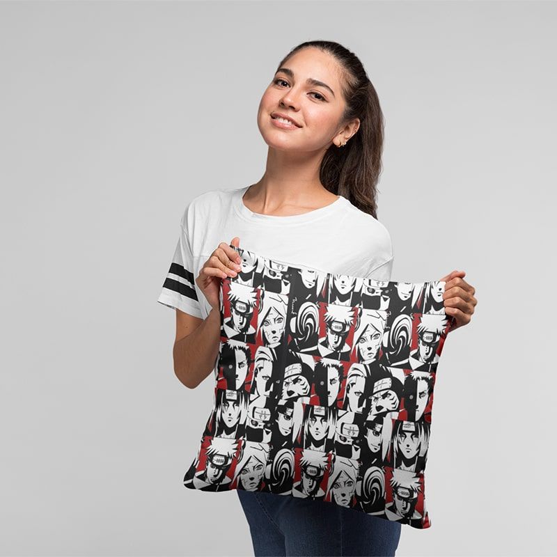 Akatsuki Members Poster Embossed All New Naruto Throw Pillow-Naruto-Akatsuki,Home Decor,Naruto,Naruto Shippuden,Pillowcase,Throw Pillow