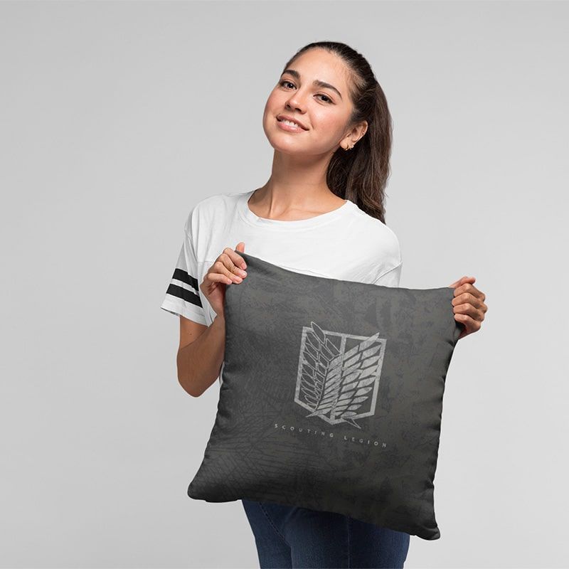 Attack on Titan Dark Sketch Splatter Throw Pillow-AttackOnTitan-Attack On Titan,Attack on Titan Throw Pillow,Home Decor,Pillowcase,Throw Pillow