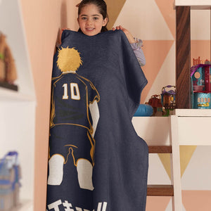 Shoyo Hinata Back Fly High Karasuno Haikyuu Throw Blanket