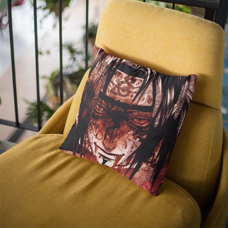 Uchiha Itachi All Over Brushed Naruto Throw Pillow-Naruto-Home Decor,Itachi Uchiha,Naruto,Naruto Shippuden,Pillowcase,Throw Pillow