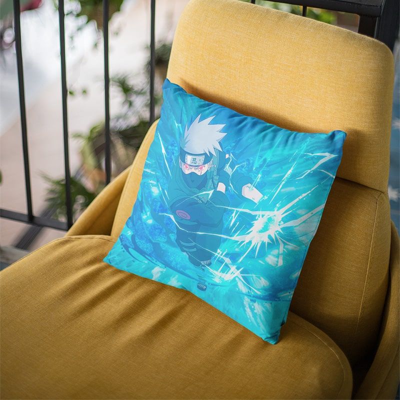 kakashi Sensei Chedori Attack Brushed Naruto Throw Pillow-Naruto-Home Decor,Kakashi Hatake,Naruto,Naruto Shippuden,Pillowcase,Throw Pillow