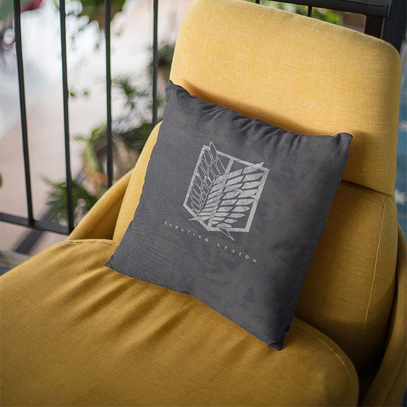 Attack on Titan Dark Sketch Splatter Throw Pillow-AttackOnTitan-Attack On Titan,Attack on Titan Throw Pillow,Home Decor,Pillowcase,Throw Pillow